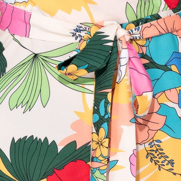 Beach Side Affairs Floral Cropped Jumpsuit - Picture 9 of 10